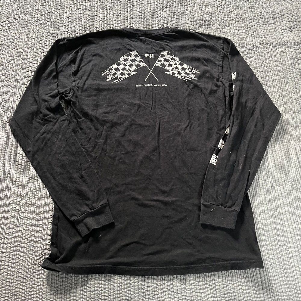 Fasthouse When Rules Were Few Long Sleeve T-Shirt Black Men’s Large Graphic Tee